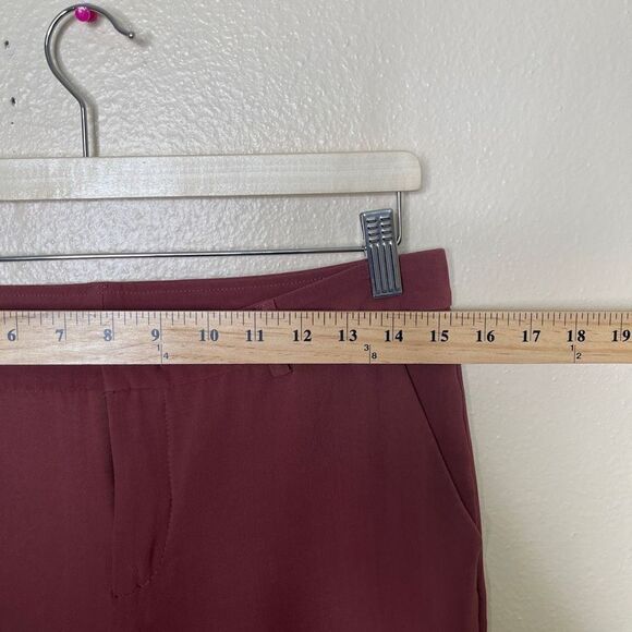 United Colors of Benetton Pants Women's Small Mahogany Straight Leg Casual - Picture 8 of 10